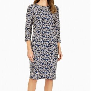 J McLaughlin Catalina Cloth Sophia Peacock Feather Dress Womens Small